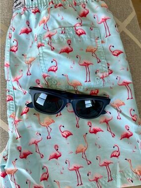 BUNDLED Janie and Jack swim shorts and sunglasses, size 10